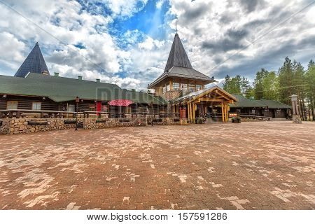 Santa Claus holiday village in Rovaniemi. Finland