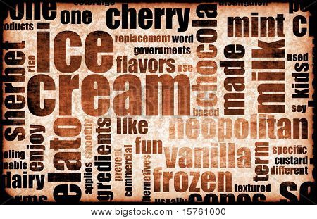 Chokolade Ice Cream butik mad Menu tegn