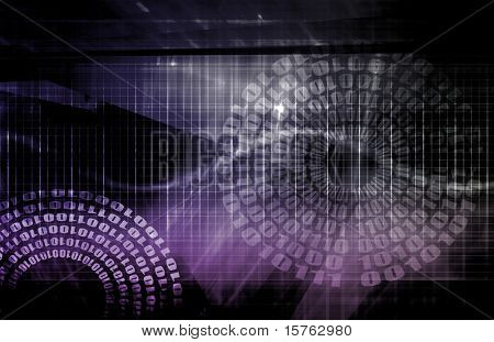 Red de datos con paquetes de datos en movimiento rápido