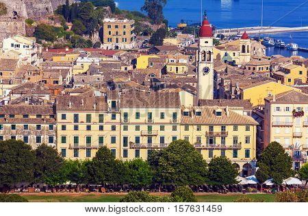 Aerial View From Old Fortress On The City, Corfu