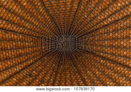Roof pattern asia backgrounds beautiful in pavilion