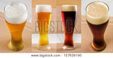 Lager Beer And Dark Beer Set