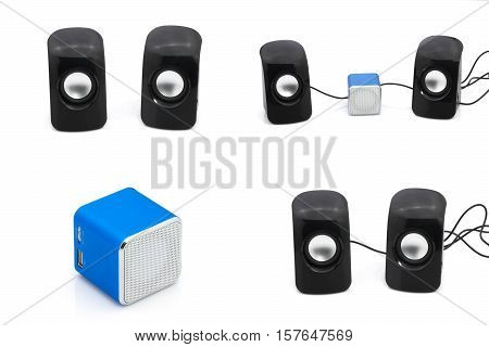musical columns isolated on a white background