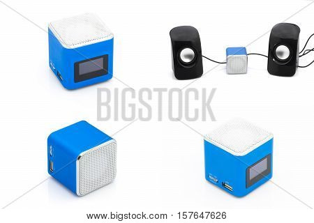 musical columns isolated on a white background