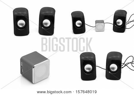 musical columns isolated on a white background