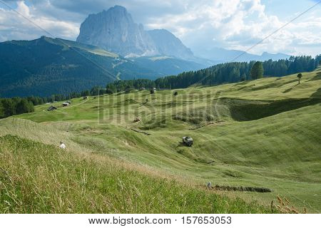 beautiful val gardena and dolomity in italy