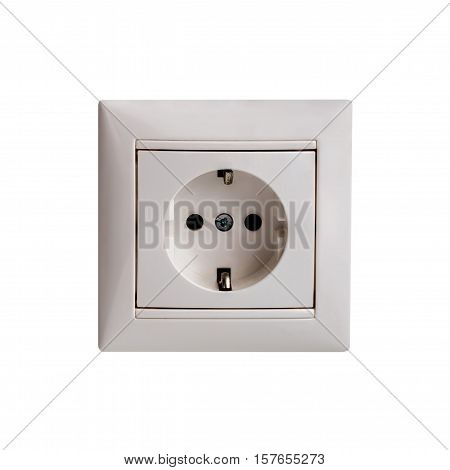 Power outlet and socket isolated. Plug socket.