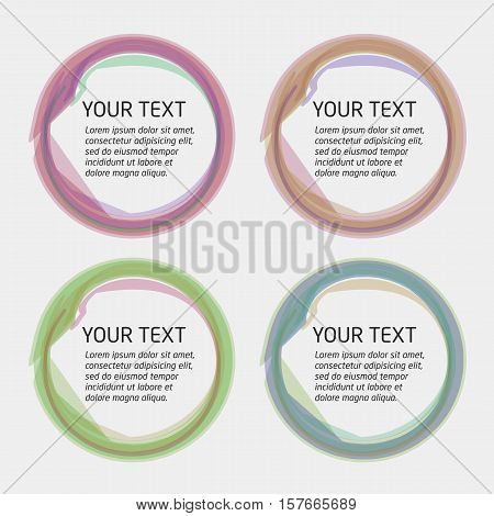 Vector pattern for the background in the form of circular traces of coffee in a variety of colors
