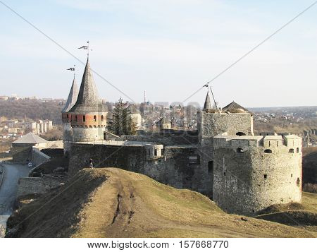 The fortress in the old town Kamenetz-Podolsk in Ukraine