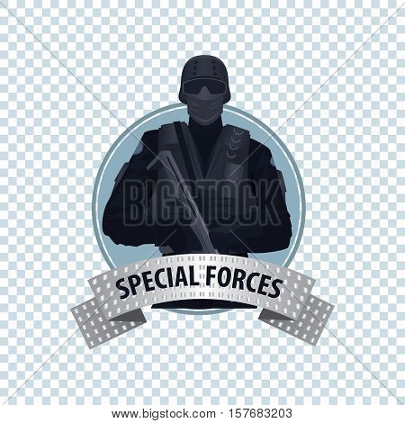 Round Icon With Special Law Enforcement Unit