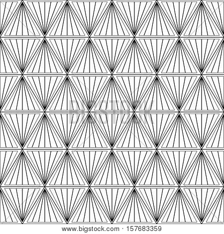 Geometric Pattern Of Triangles On A White Background.