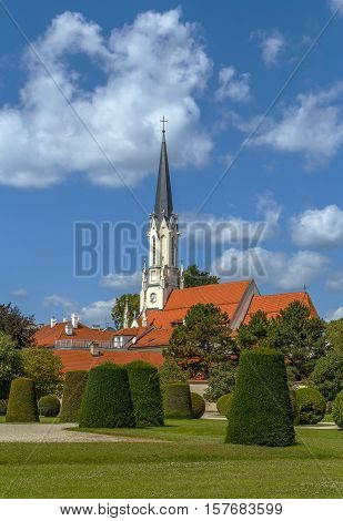Catholic parish church Maria Hietzing near Schonbrunn park Vienna Austria