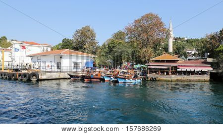 ISTANBUL TURKEY - SEPTEMBER 15 2016: Kanlica Coats in Istanbul City. Kanlica is famous with sweetened yogurt.