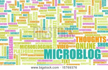 Microblog-Tool für ein Online Microblogger-Konzept