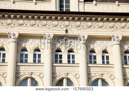 neo-classical architecture of City Hall in Novi Sad Serbia
