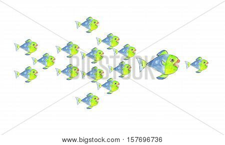 many fish can defeat a big fish