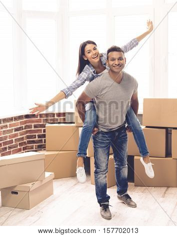 Young Couple Moving