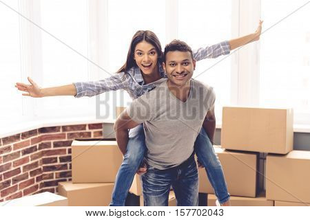 Young Couple Moving