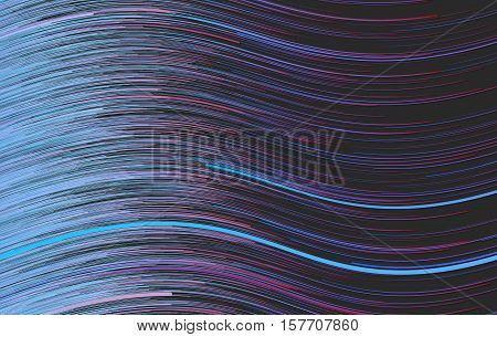 Wave band digital abstract colored red and blue lines 3d rendering background