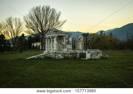 Temple Of Poseidon At Ancient Mantineia, Arcadia, Peloponnese, Greece
