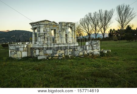 Temple Of Poseidon At Ancient Mantineia, Arcadia, Peloponnese, Greece