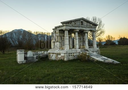 Temple Of Poseidon At Ancient Mantineia, Arcadia, Peloponnese, Greece