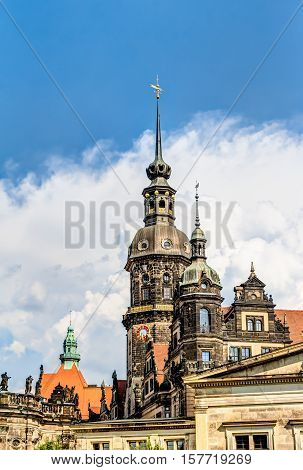 Dresden Castle In The Historic City Center