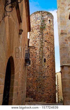 Carvajal Tower in Caceres at Extremadura of Spain