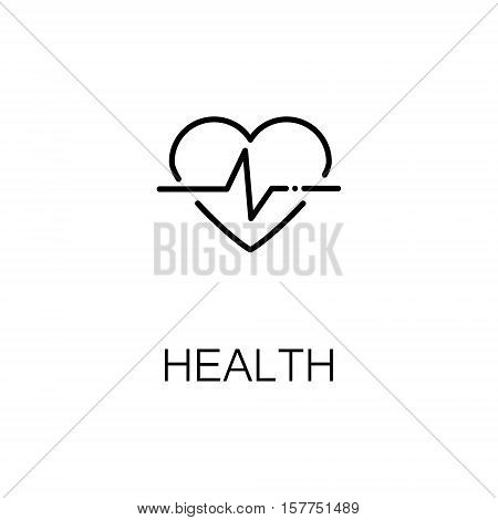 Heart flat icon. Single high quality outline symbol of fitness for web design or mobile app. Thin line signs of health for design logo, visit card, etc. Outline pictogram of heart