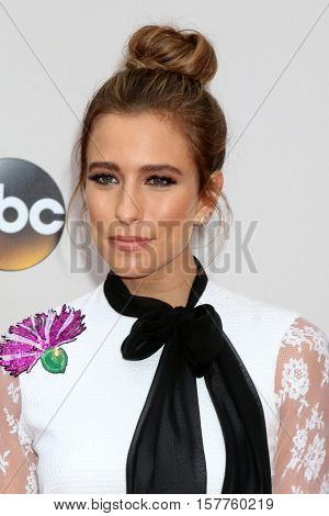 LOS ANGELES - NOV 20:  Renee Bargh at the 2016 American Music Awards at Microsoft Theater on November 20, 2016 in Los Angeles, CA