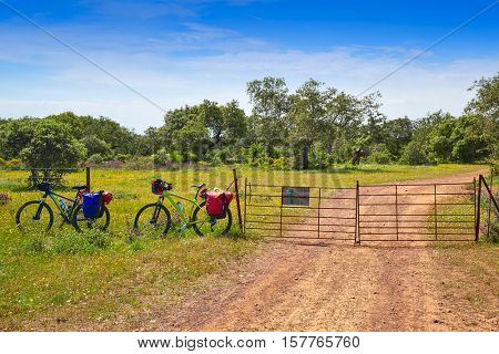 Via de la Plata way to Santiago by bike in Spain at Extremadura