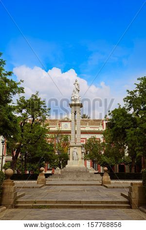 Seville Plaza Triunfo square Sevilla Andalusia Spain