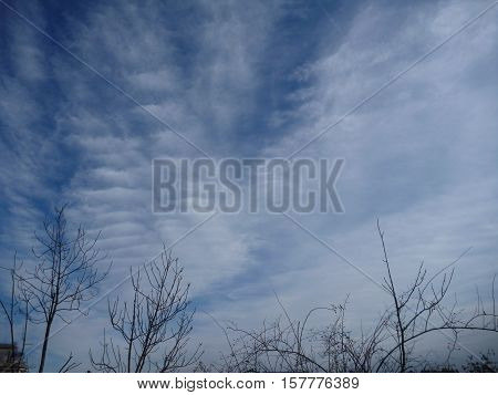 Blue Sky With Beautiful White Cloudshape