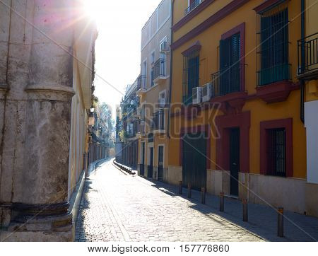 Seville la Macarena barrio street in Sevilla Andalusia Spain