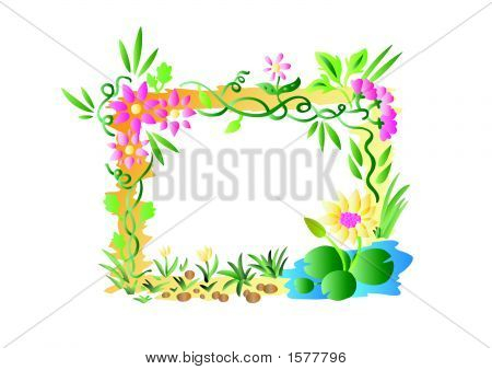 Cornice fiore tropicale 