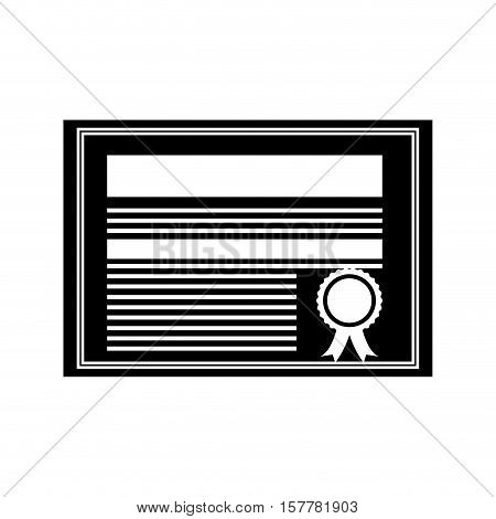 silhouette wide document paper page with stam vector illustration