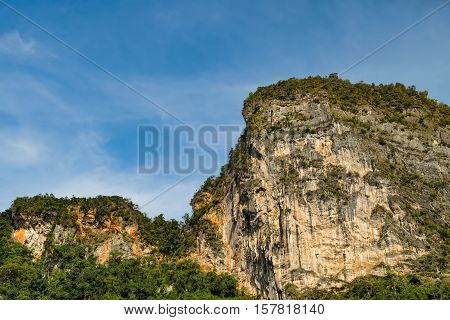 Beautiful mountains and natural attractions at Khao Sok National Park Surat Thani Province Thailand.