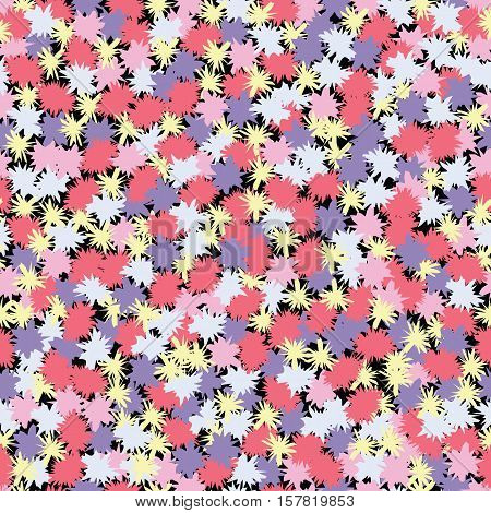 Vector abstract seamless pattern with blots of different colors