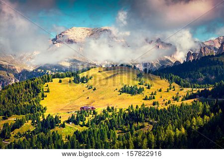 Sunny Summer Morning In Dolomite Alps