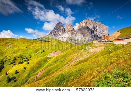 View On The Sassolungo (langkofel) Mountain Rang