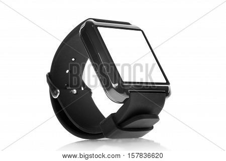 smart watch with blank screen. isolated on white background