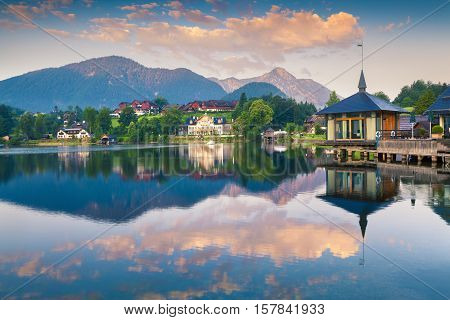 Colorful Summer Morning On The Grundlsee