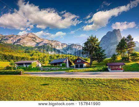Wienern Village In The Morning Mist.