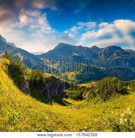 View From Top Of Cableway Above The Konigsee Lake On Schneibstein Mountain Ridge.