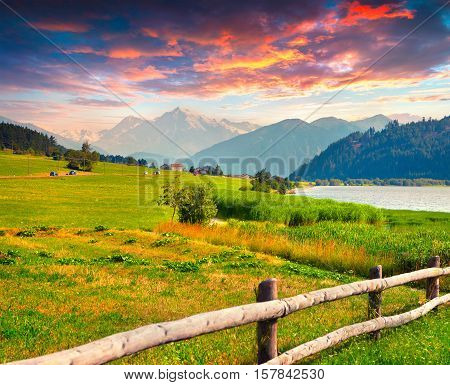 Colorful Summer Sunrise On The Lake Muta