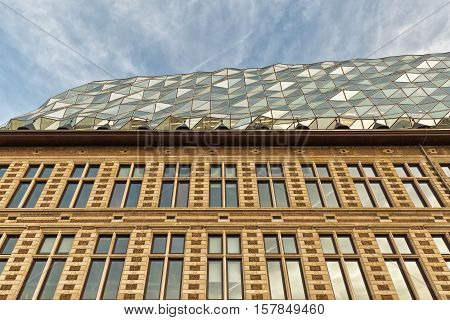Antwerp Belgium - October 2016: The new Port House in Antwerp repurposes renovates into a new headaquarters for the port creates by Zaha Hadid her last project