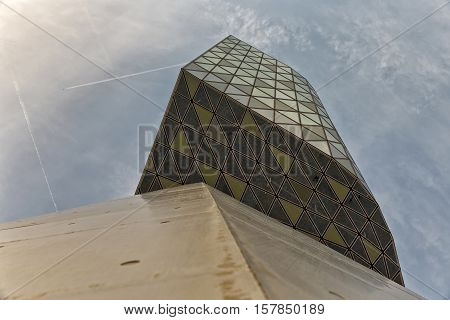 Antwerp Belgium - October 2016: The new Port House in Antwerp repurposes renovates into a new headaquarters for the port creates by Zaha Hadid her last project