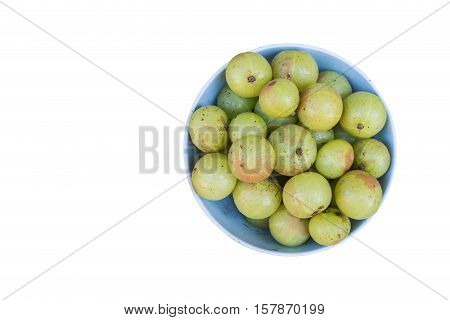 Local Thai Green Gooseberry Fruit In Chiang Mai Market, Thailand