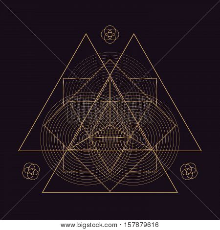 Vector Mandala Sacred Geometry Illustration.