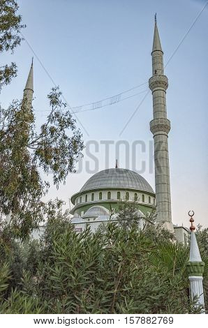 The Fatith Mosque situated in the Turkish town of Side.